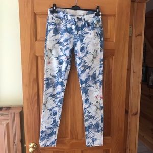 Ralph Lauren Blue floral skinny jeans